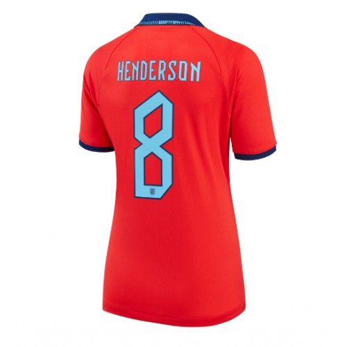 Fotbalové Dres Anglie Jordan Henderson #8 Dámské Venkovní MS 2022 Krátký Rukáv